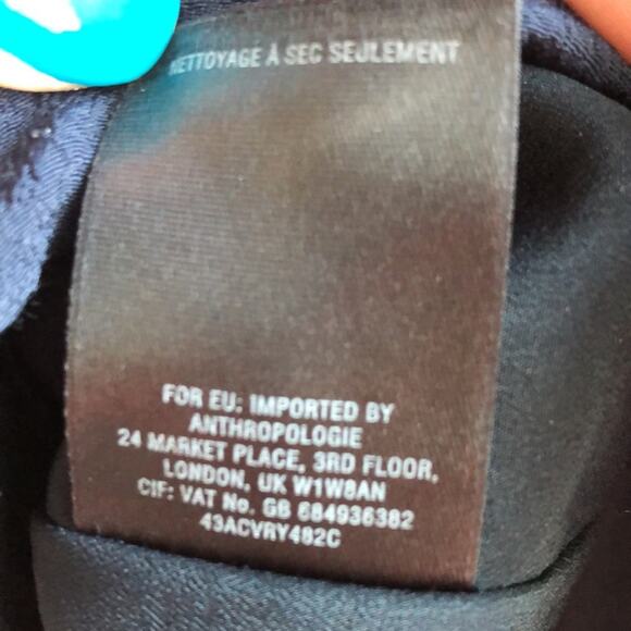 Maeve Anthropologie Navy Blue Tisana Mini Dress Size 2 - Picture 9 of 9